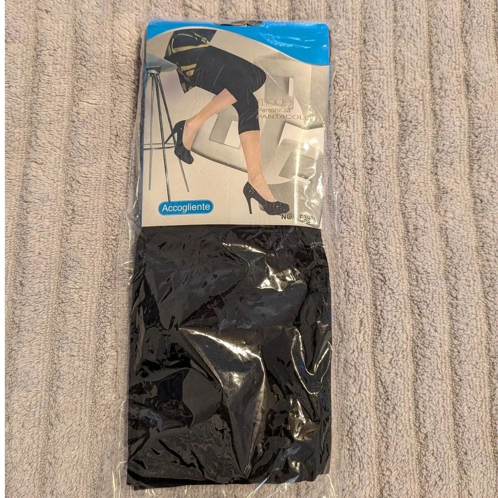 Womens Black Capris Leggings Tights XL‎ XXL 85 Nylon 15 Spandex